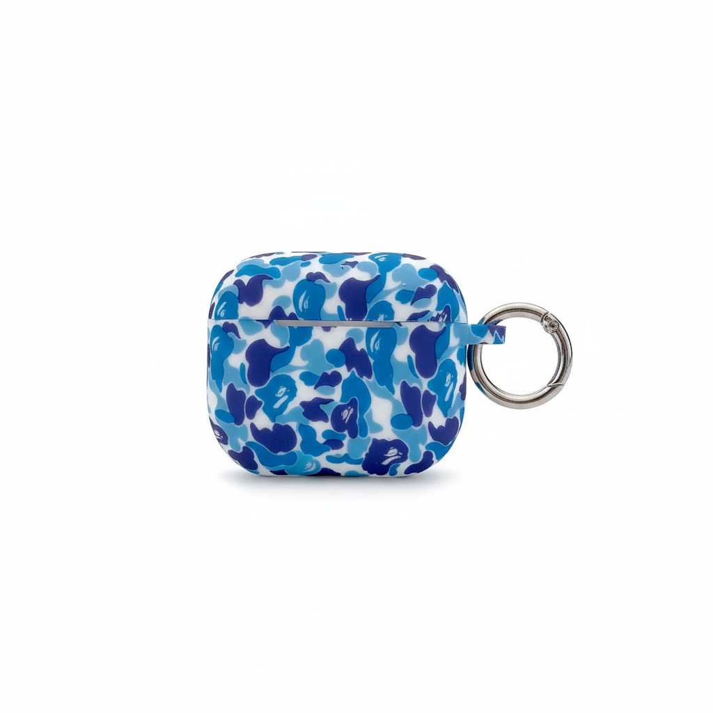 Camo Silikonhülle für AirPods 4 mit Schlüsselband