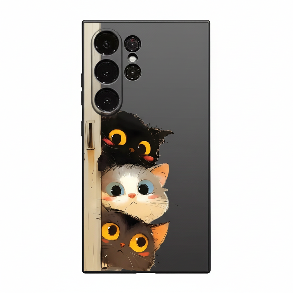 Cute cat case for Samsung Galaxy models