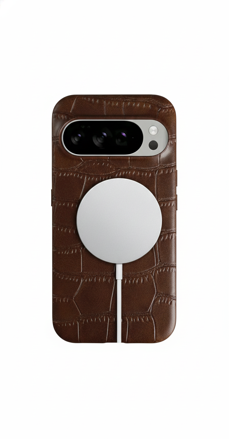 Magnetische Magsafe Lederhülle für Google Pixel 10