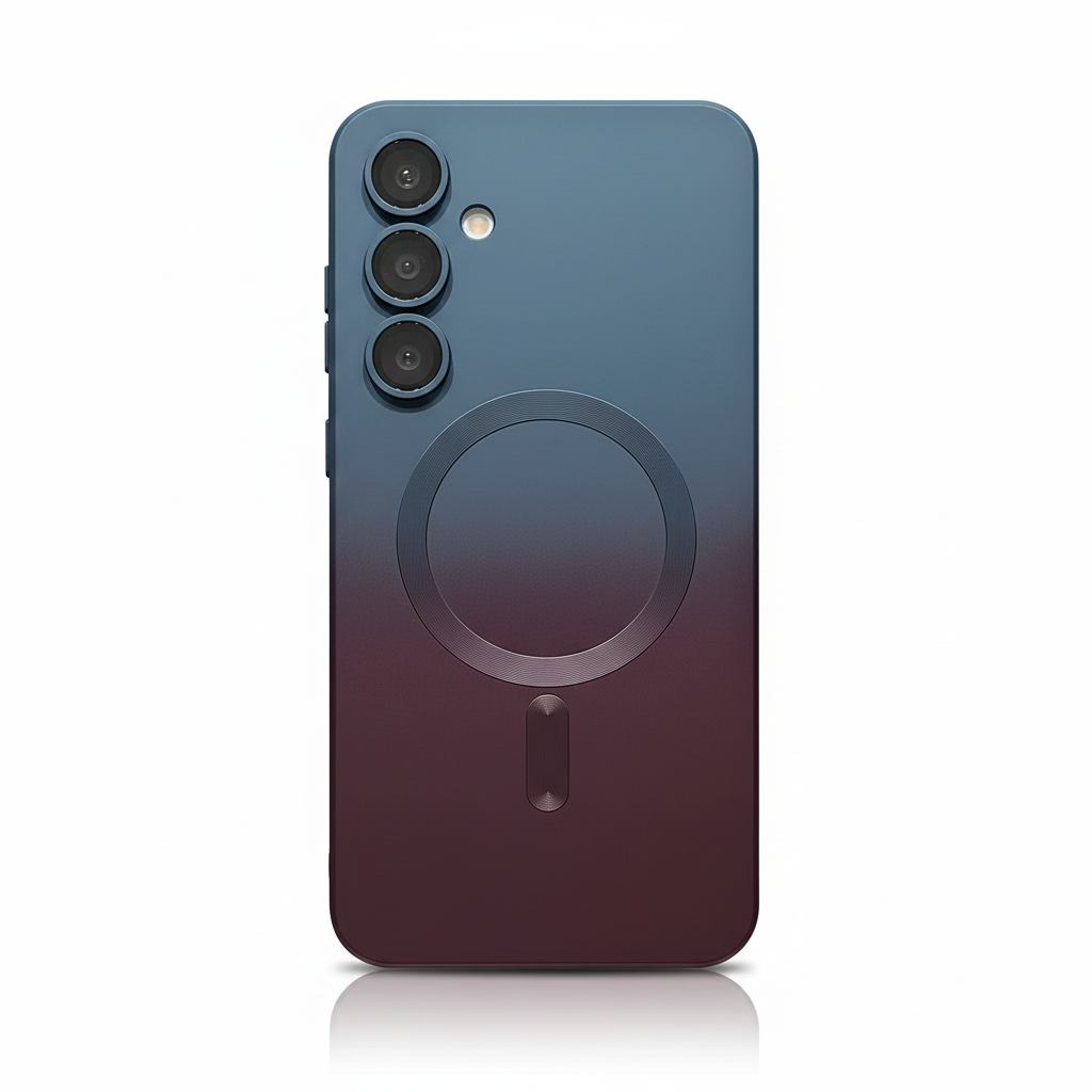 Stylish gradient case with magnet &amp; soft silicone