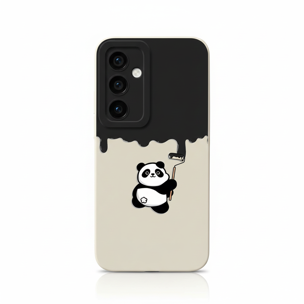 Leopard print silicone case with camera protection