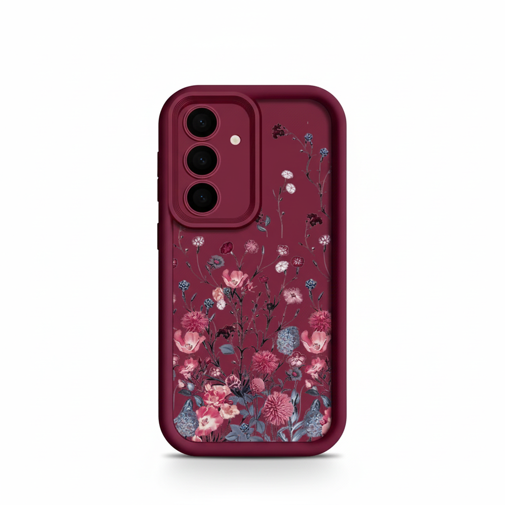 Elegant red floral case for Samsung Galaxy &amp; A series 