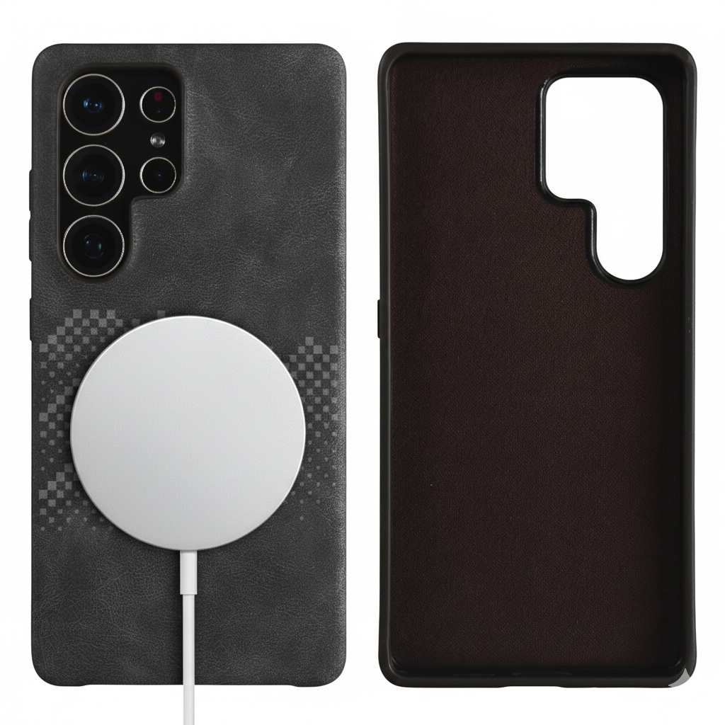 Luxus Leder Magsafe Hülle für Samsung S25 Ultra