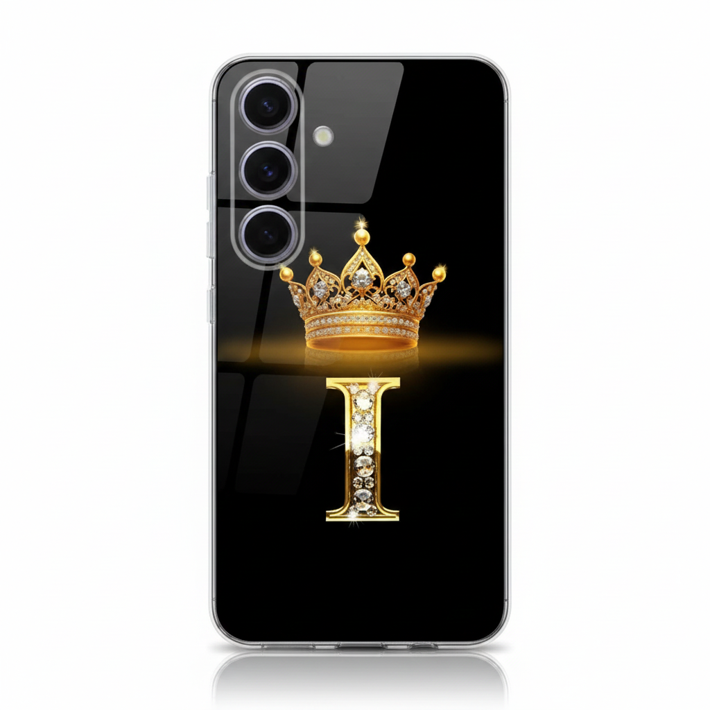 Galaxy S24 FE Case Crown &amp; Letter Design Silicone