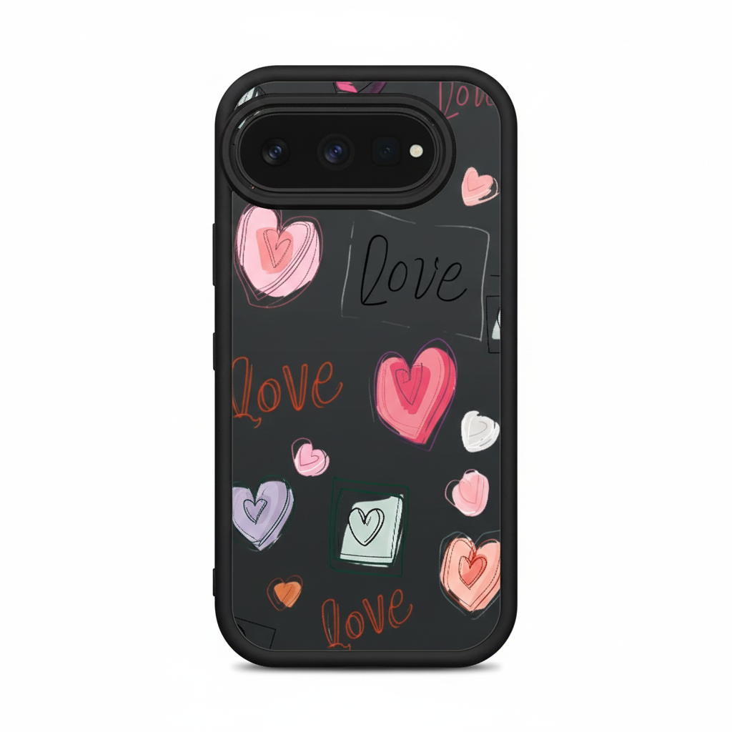 Weiches Herz-TPU Case für Google Pixel 9 Pro