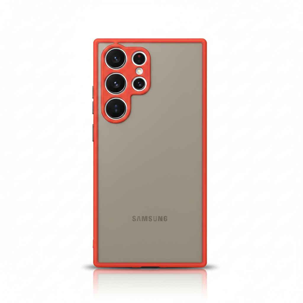 Coque pare-chocs transparente mate Samsung