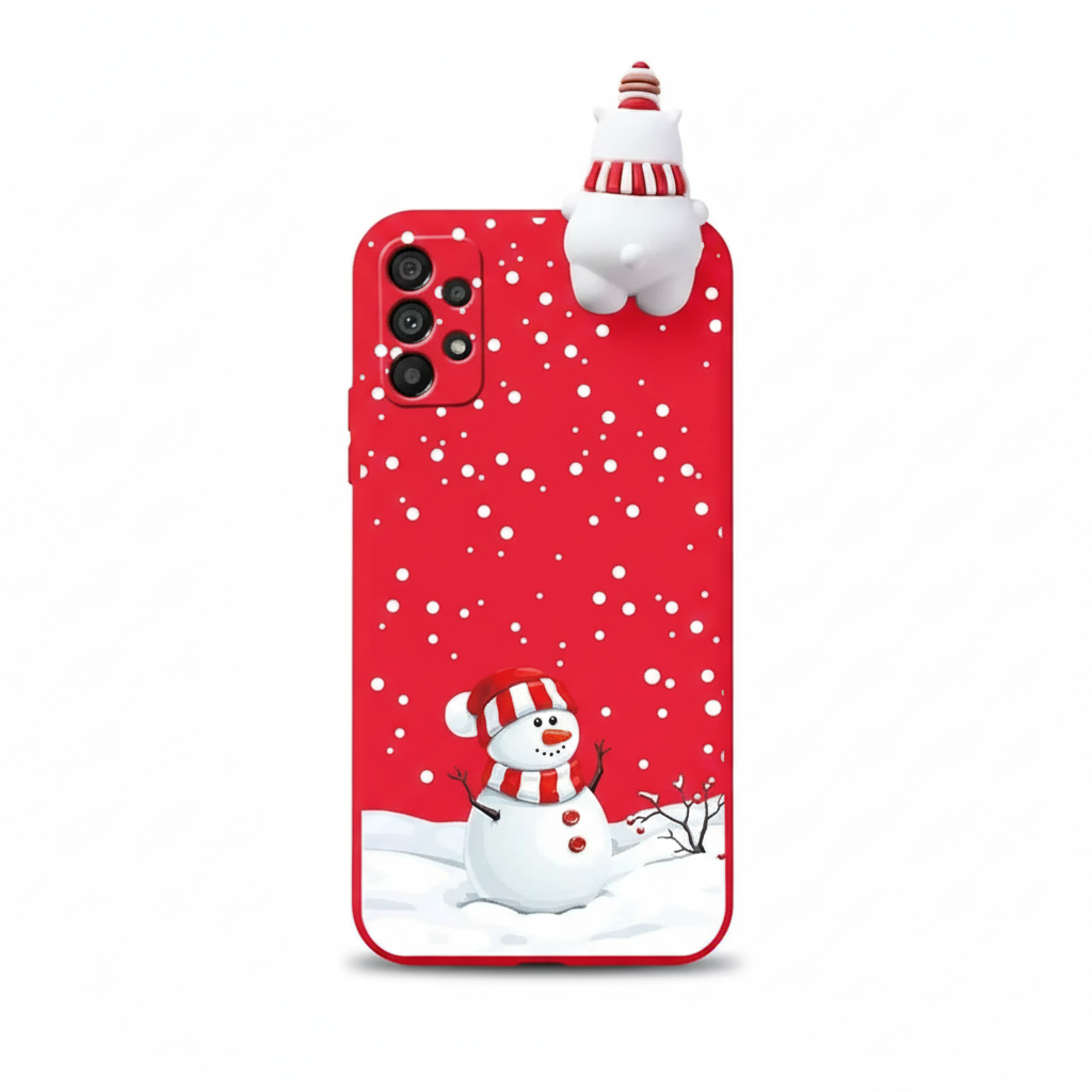 3D Bear Santa Christmas Phone Case for Samsung S25