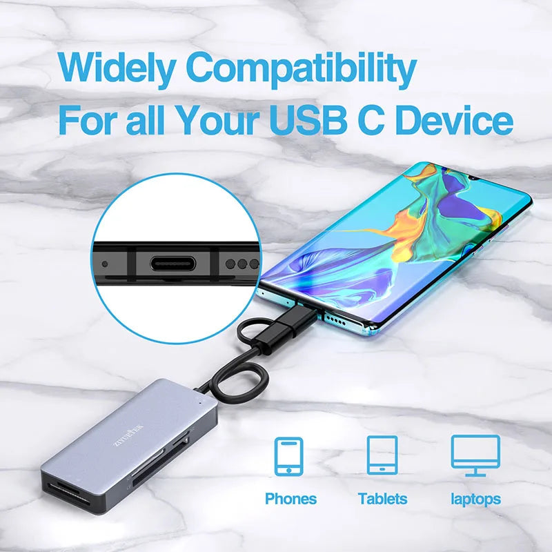 5-in-1 Hochgeschwindigkeits Kartenleser USB 3.0