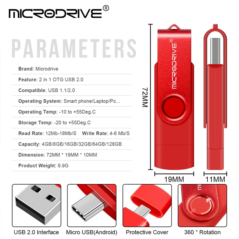 Typ-C OTG USB 2.0 Flash-Laufwerk 64 GB