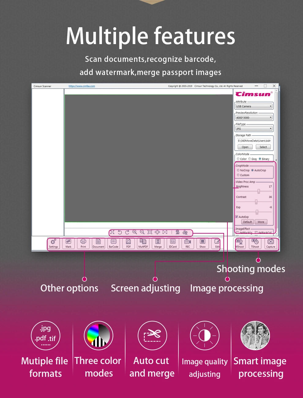 Dokumenten Scanner A4 HD 12MP für Büro & Schule
