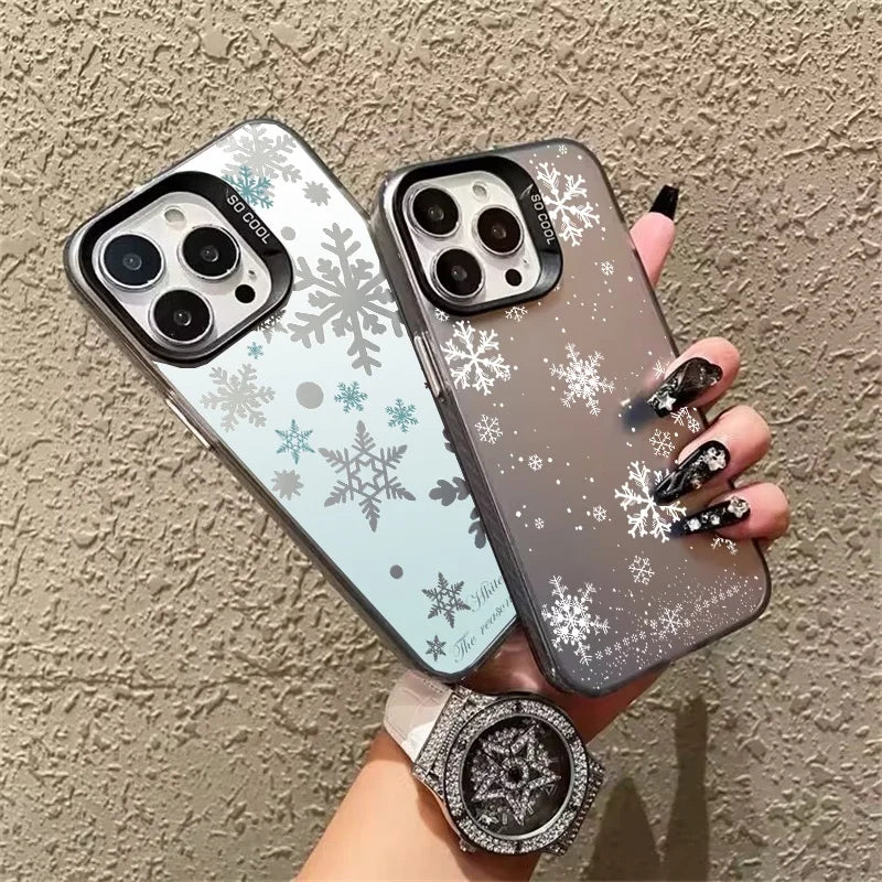 Handyhülle für Samsung S25 Weihnachtsbaum Schneeflocke