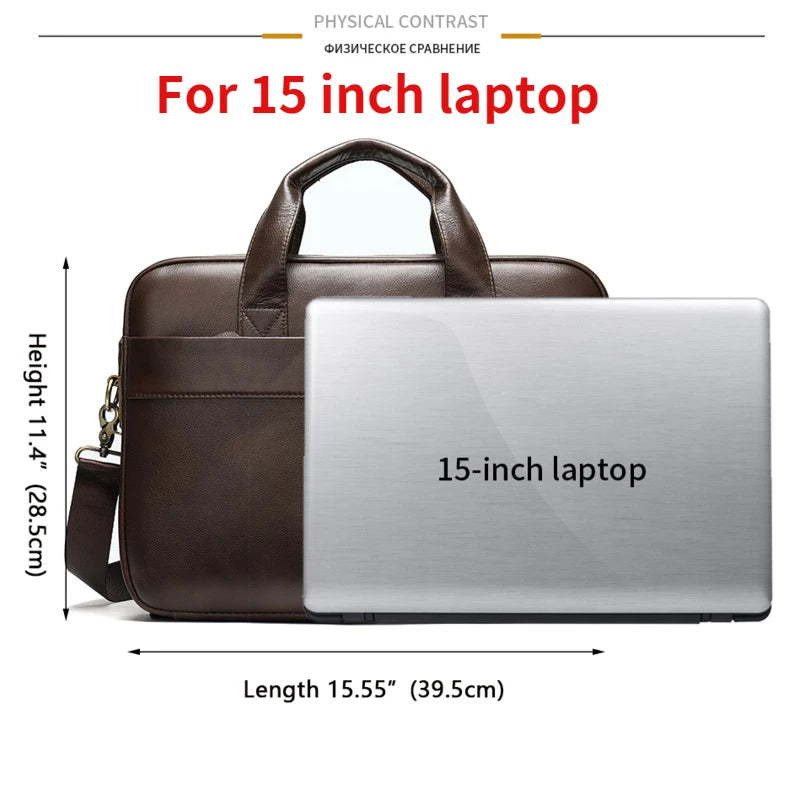 Echtleder Herren Laptop Tasche 14–15 Zoll