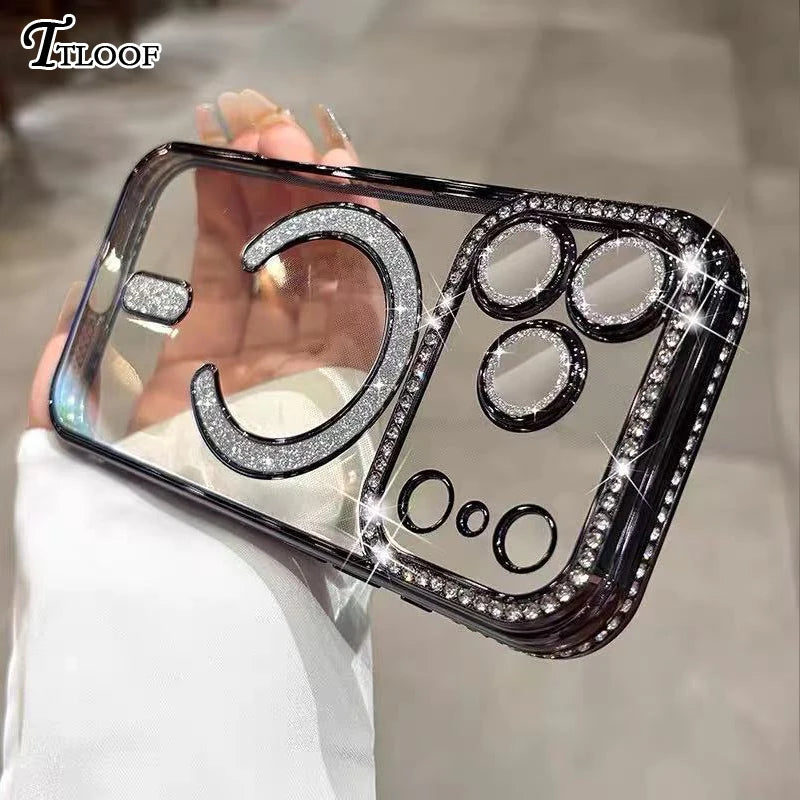 Glitzer Diamant Hülle mit MagSafe für iPhone 17