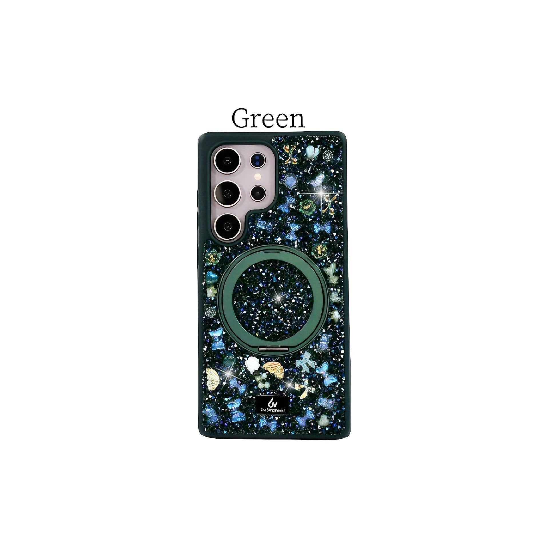 Deluxe Glitzer Strass Hülle mit Stand für Samsung S25