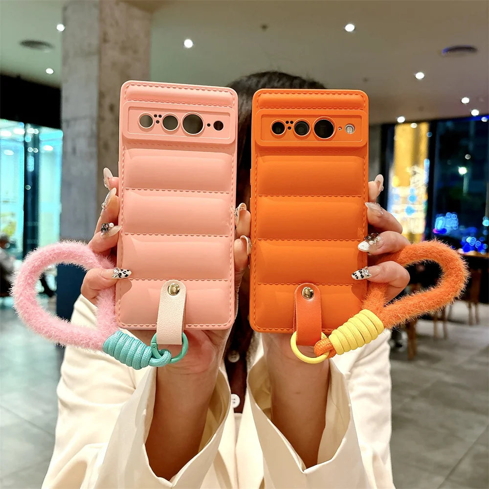 Modische TPU-Hülle mit Lanyard für Pixel 8