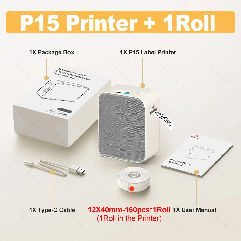 Marklife P15 Mini Bluetooth Etikettendrucker tragbar
