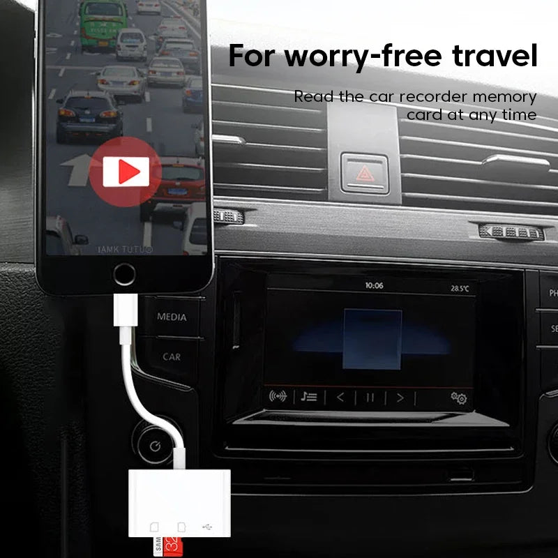 3-in-1 Typ-C SD TF Kartenleser OTG High Speed