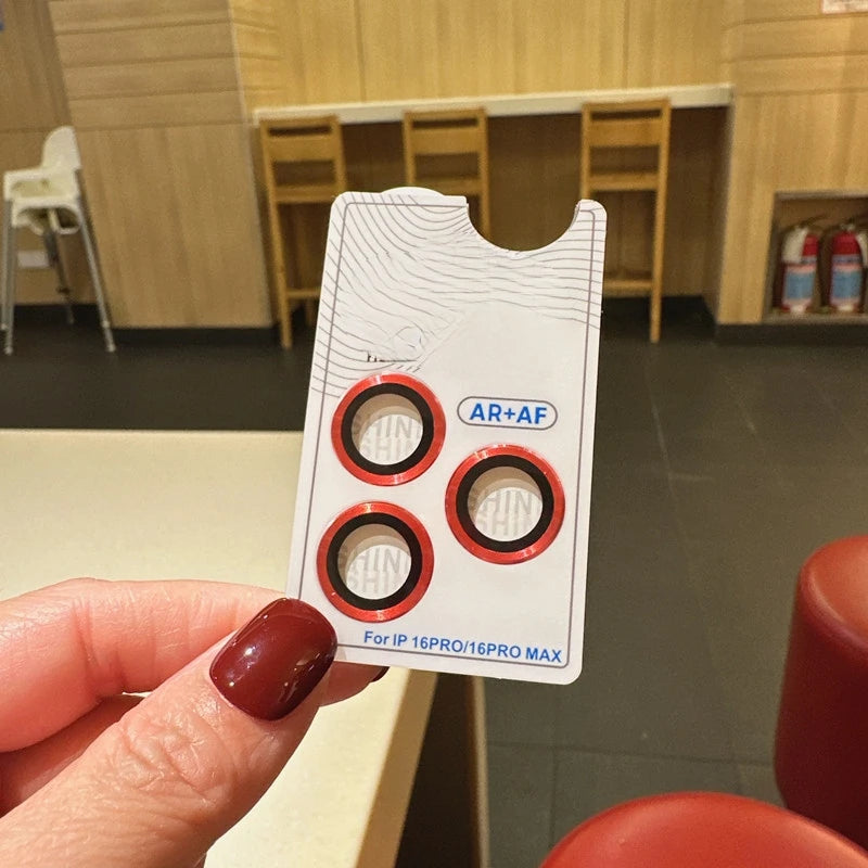 Blaues Metall Kameraobjektiv Schutz für iPhone 17