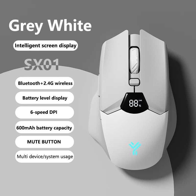 Gaming Bluetooth Maus mit Display & Silent Klicks