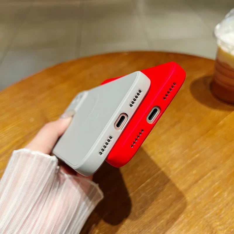 Luxus Magsafe Silikonhülle für iPhone 17 Pro Max