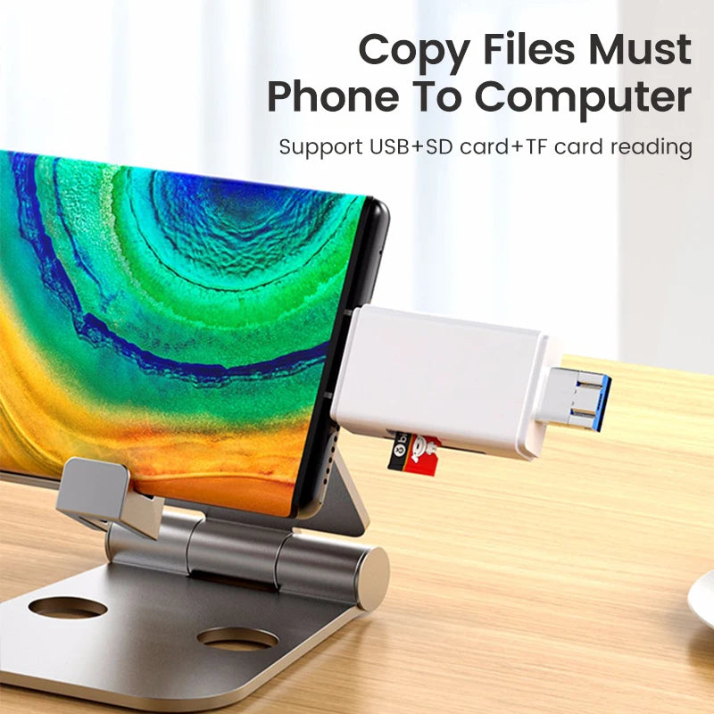 6-in-1 OTG USB 2.0 Typ-C SD TF Kartenleser Adapter