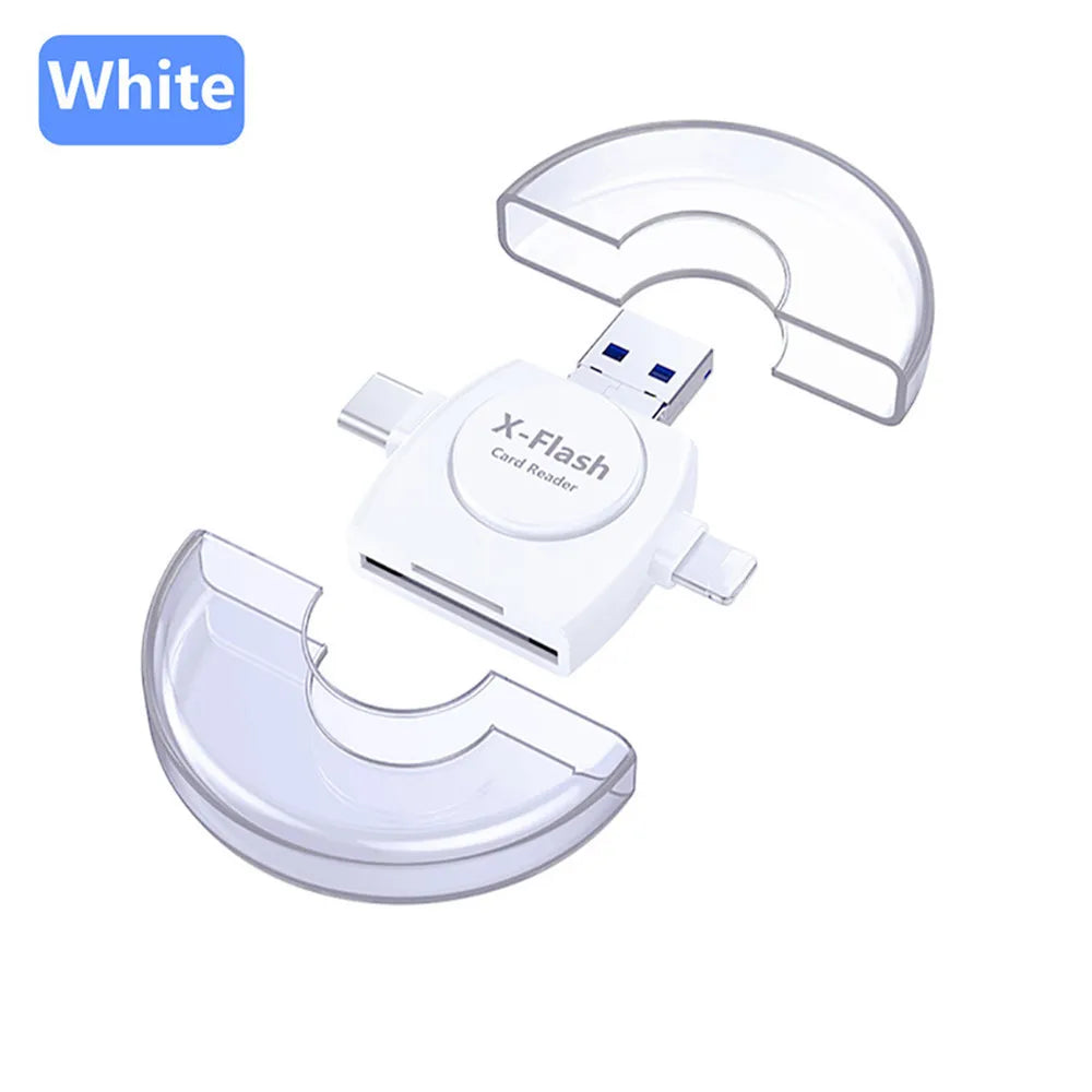 4-in-1 Kartenleser Adapter für iPhone & Android