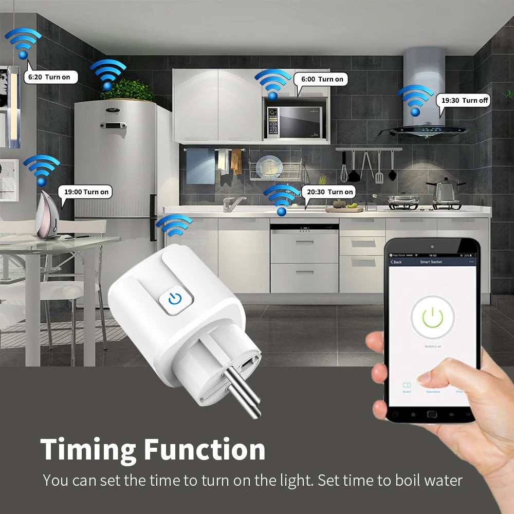 20A Smart Plug EU mit 2 Steckdosen & App Steuerung