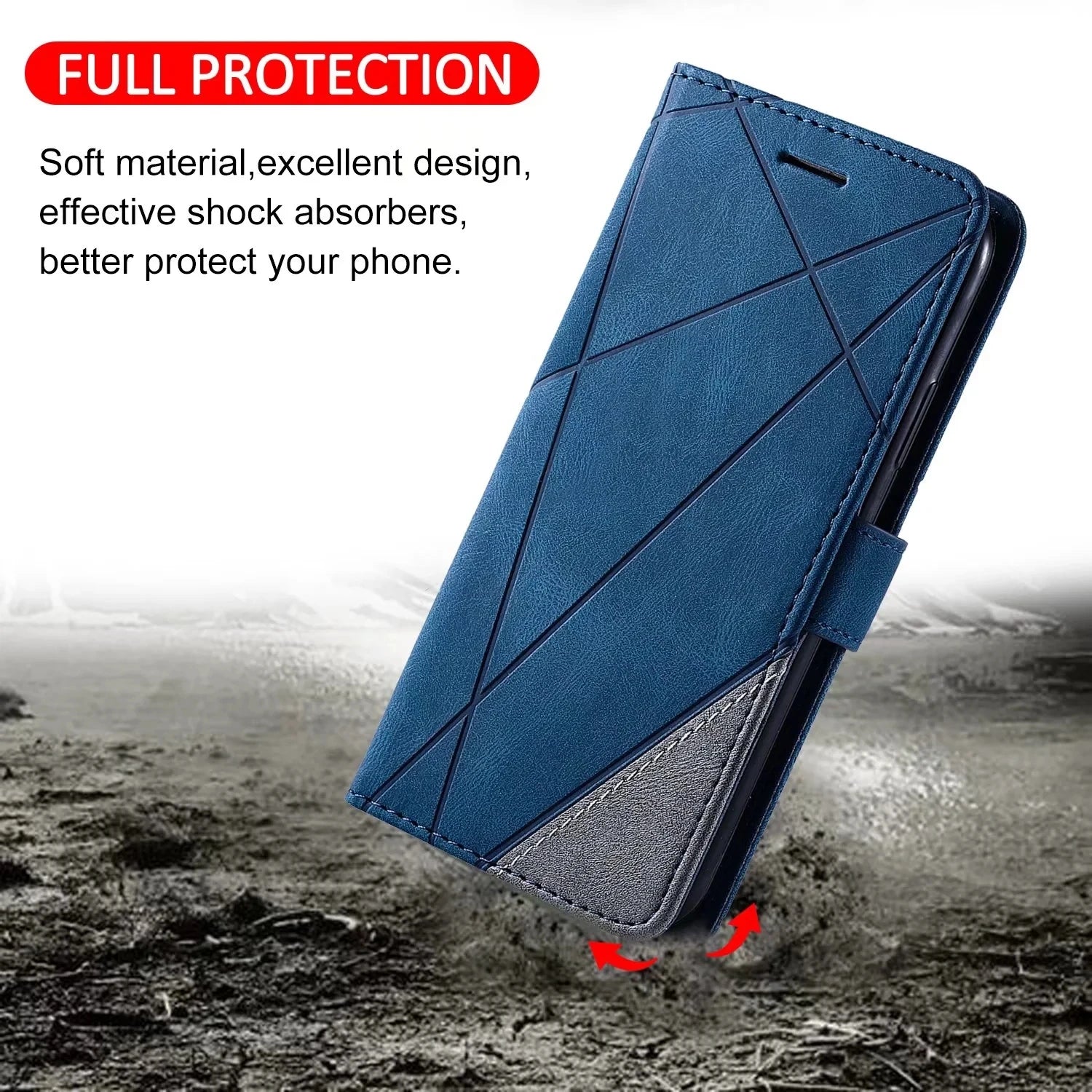 Magnetische Flip Lederhülle für Xiaomi Poco