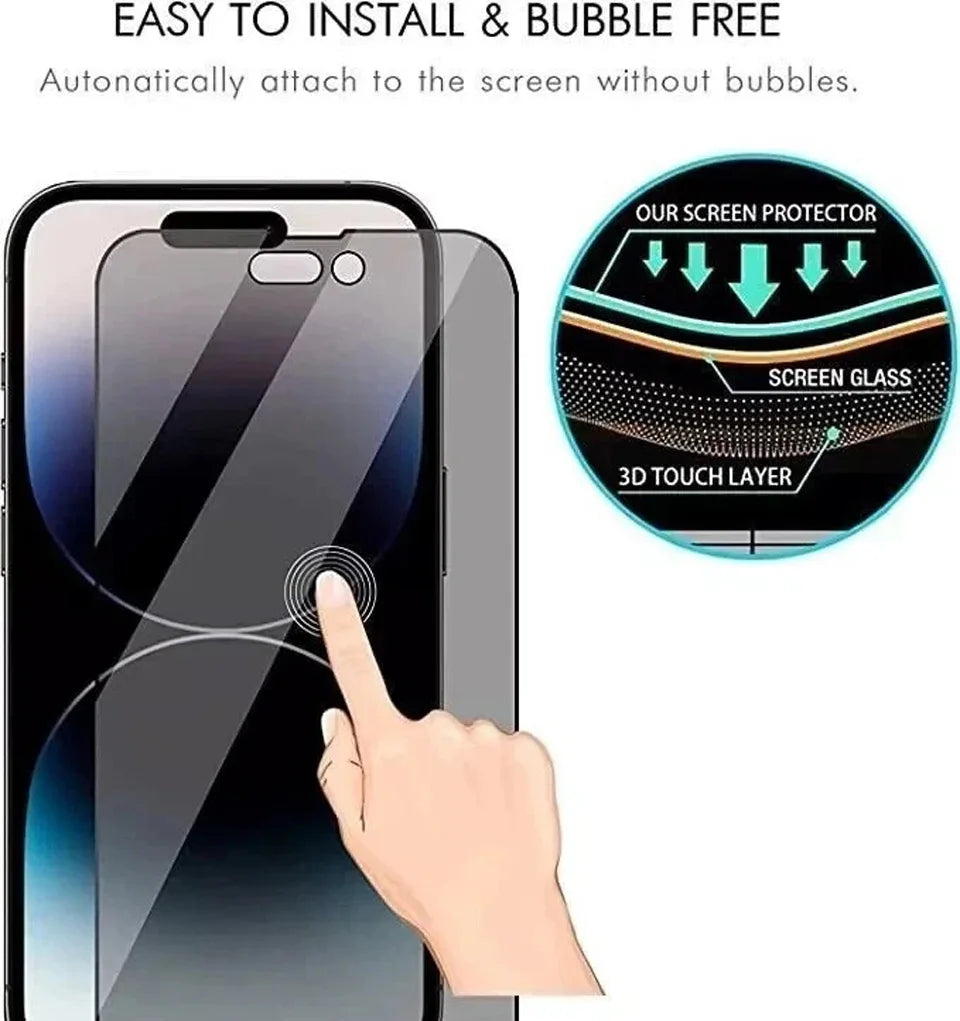 Privacy tempered glass full protection for iPhone 17 series