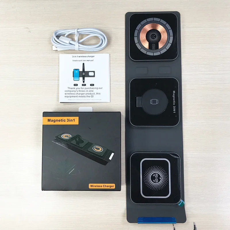 15W 3-in-1 Magnetische Faltbare Powerbank