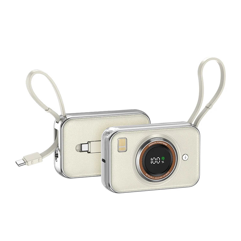 Mini Powerbank mit Kabel & Farbwahl