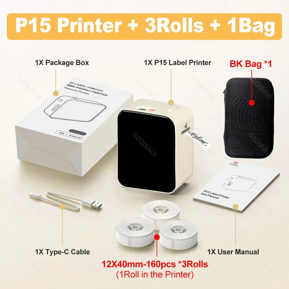 Marklife P15 Mini Bluetooth Etikettendrucker tragbar