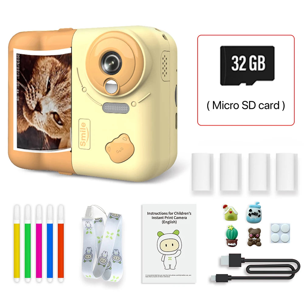 Kinderkamera Sofortbild Digitalkamera 1080P 32GB