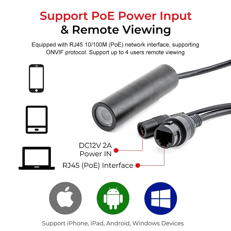 5MP Mini POE Überwachungskamera mit Nachtsicht