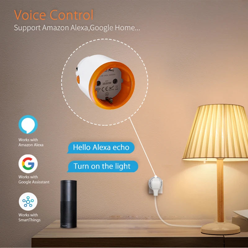 Intelligente Zigbee Steckdose 16A mit Energiemonitor