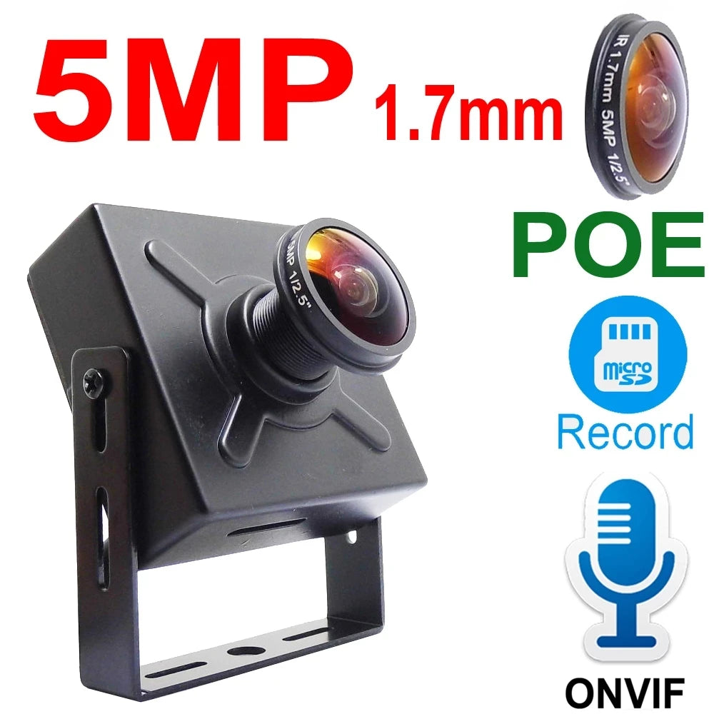 5MP Mini Fisheye IP Kamera mit Audio und POE