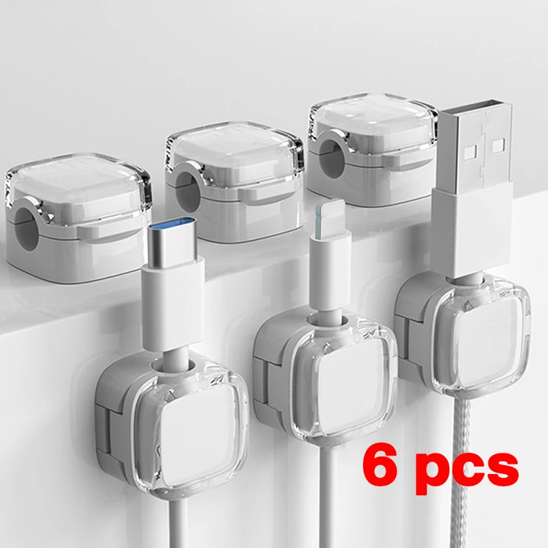 Magnetische Kabelclips USB 6 Stück Organizer