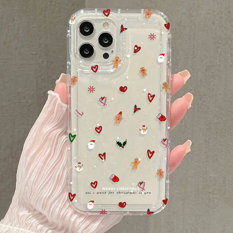 Schneeflocken Weihnachtsbaum Hülle für iPhone 17