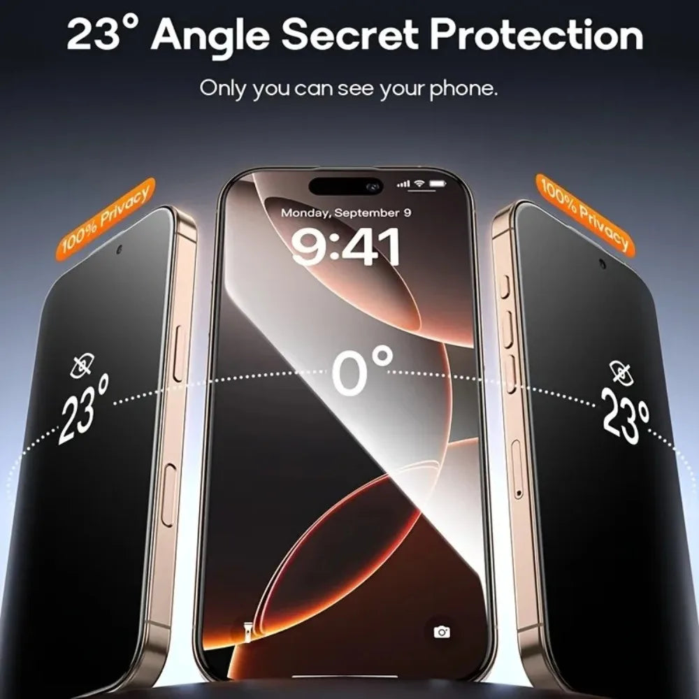 6-in-1 Anti Spy Panzerglas & Kamera Schutz iPhone 17
