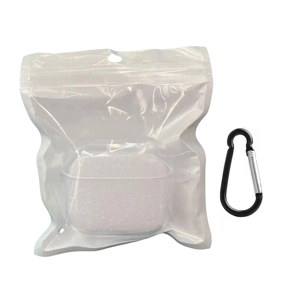 Transparent AirPods case with key ring