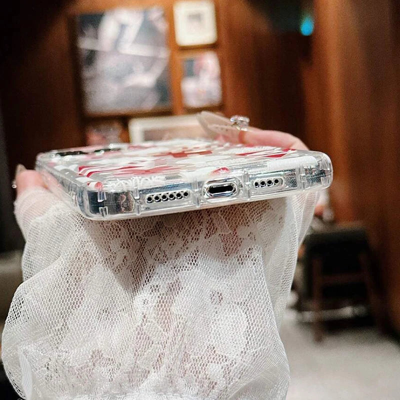 Schneeflocken Weihnachtsbaum Hülle für iPhone 17