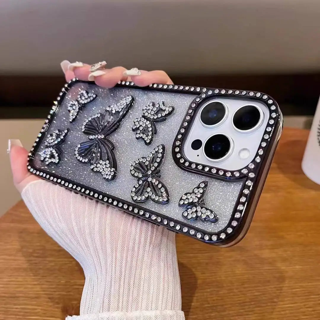 Elegante Handyhülle mit Diamantkamera für iPhone 17