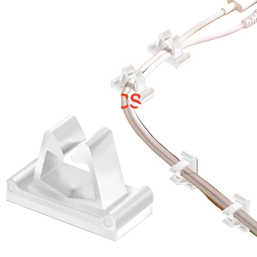 M-Typ Kabelclips Set Weiß für Schreibtisch Kabelmanagement