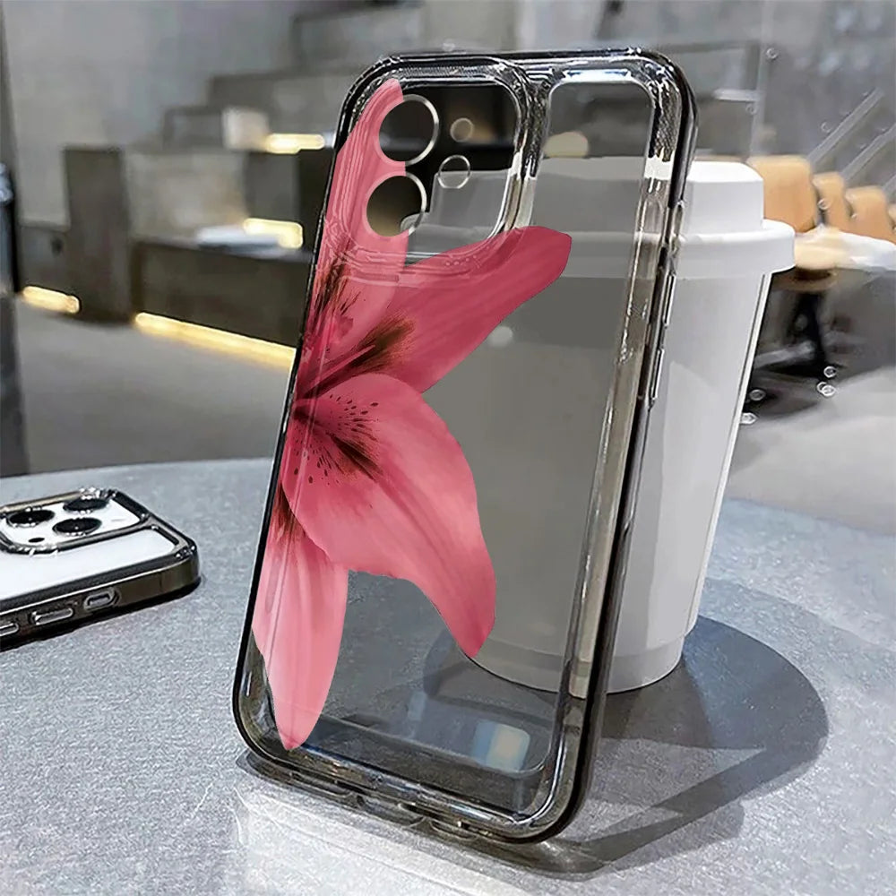 Lotusblume iPhone Hülle Transparent