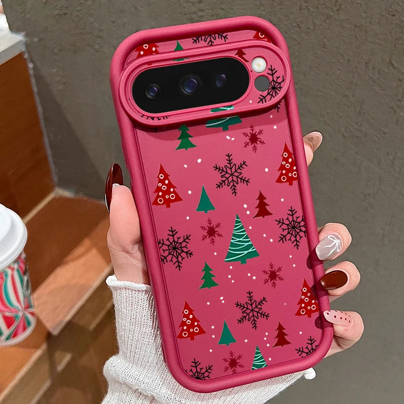 Weihnachtliche TPU-Handyhülle mit Tannenbaum für Google Pixel 10 9 8