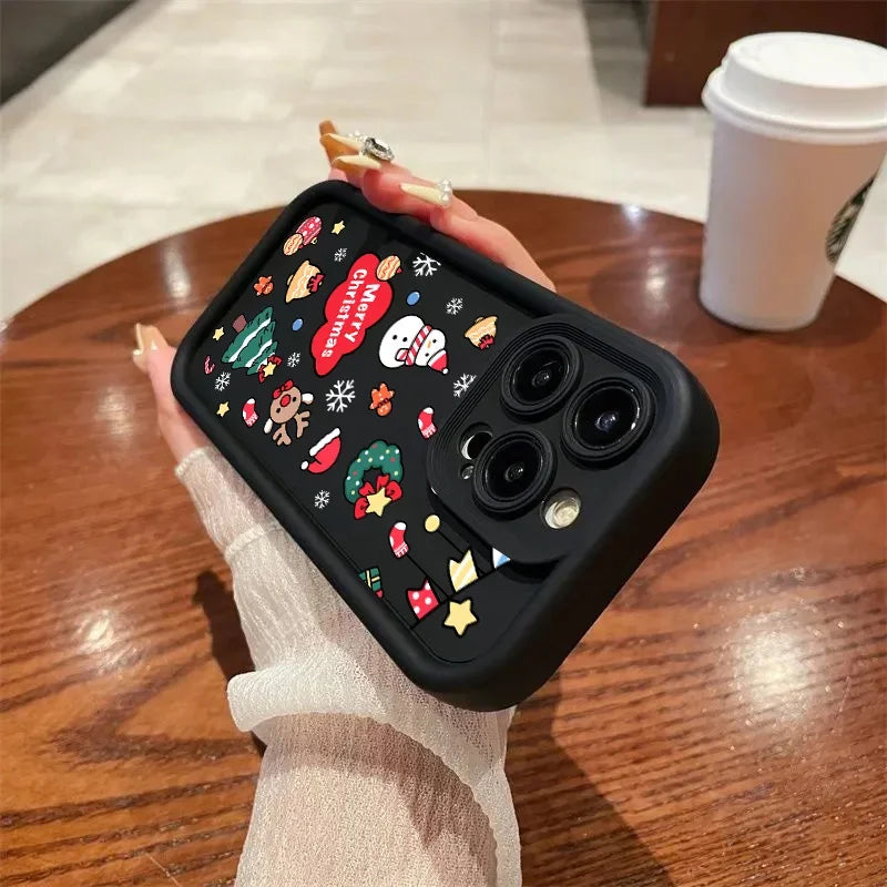 Pixel 9 8 Case Christmas Cartoon Silicone Full Protection Case