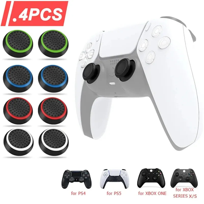 Silicone Thumb Grips for PS5/PS4/Xbox Controllers, Set of 4