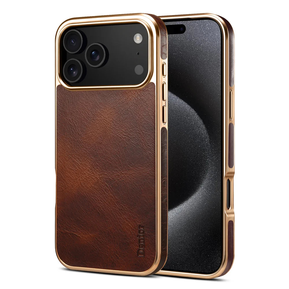 Luxus Echtledertasche für iPhone 17 Pro Max