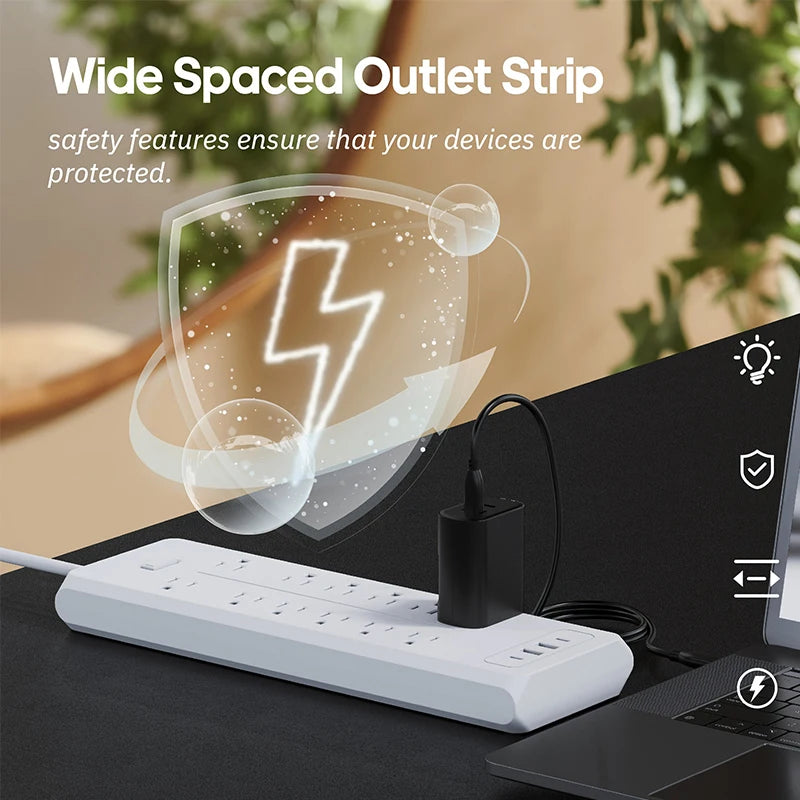 Steckdosenleiste mit USB C & AC-Anschlüssen