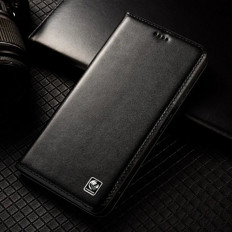 Flip Case für iPhone 17 Pro Max Echtes Leder Magnetisch